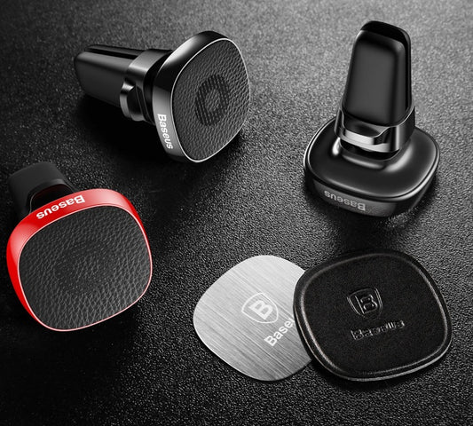 Magnetic Leather Car Air Vent Holder